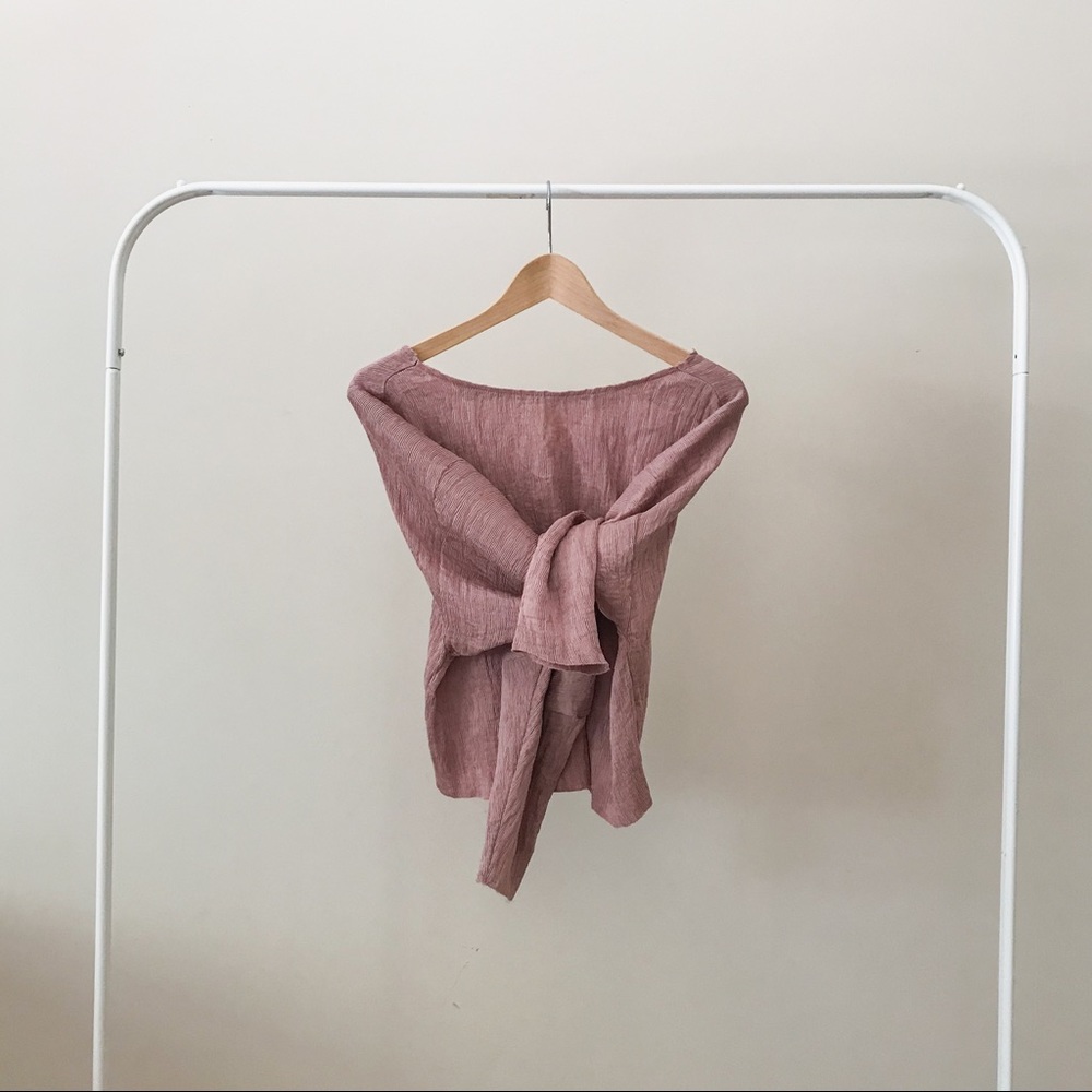 | Topshop | Dusty Pink Long Crop Top | Size 8 |